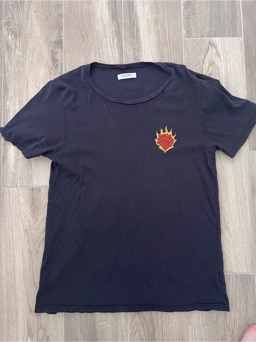 Lauren Moshi New York Chinatown Black T-Shirt Size XS USA Made Vintage Women's